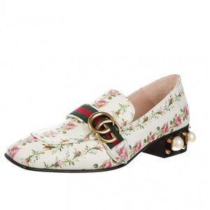 Gucci Marmont Floral Pearl GG interlocking Loafers Shoes